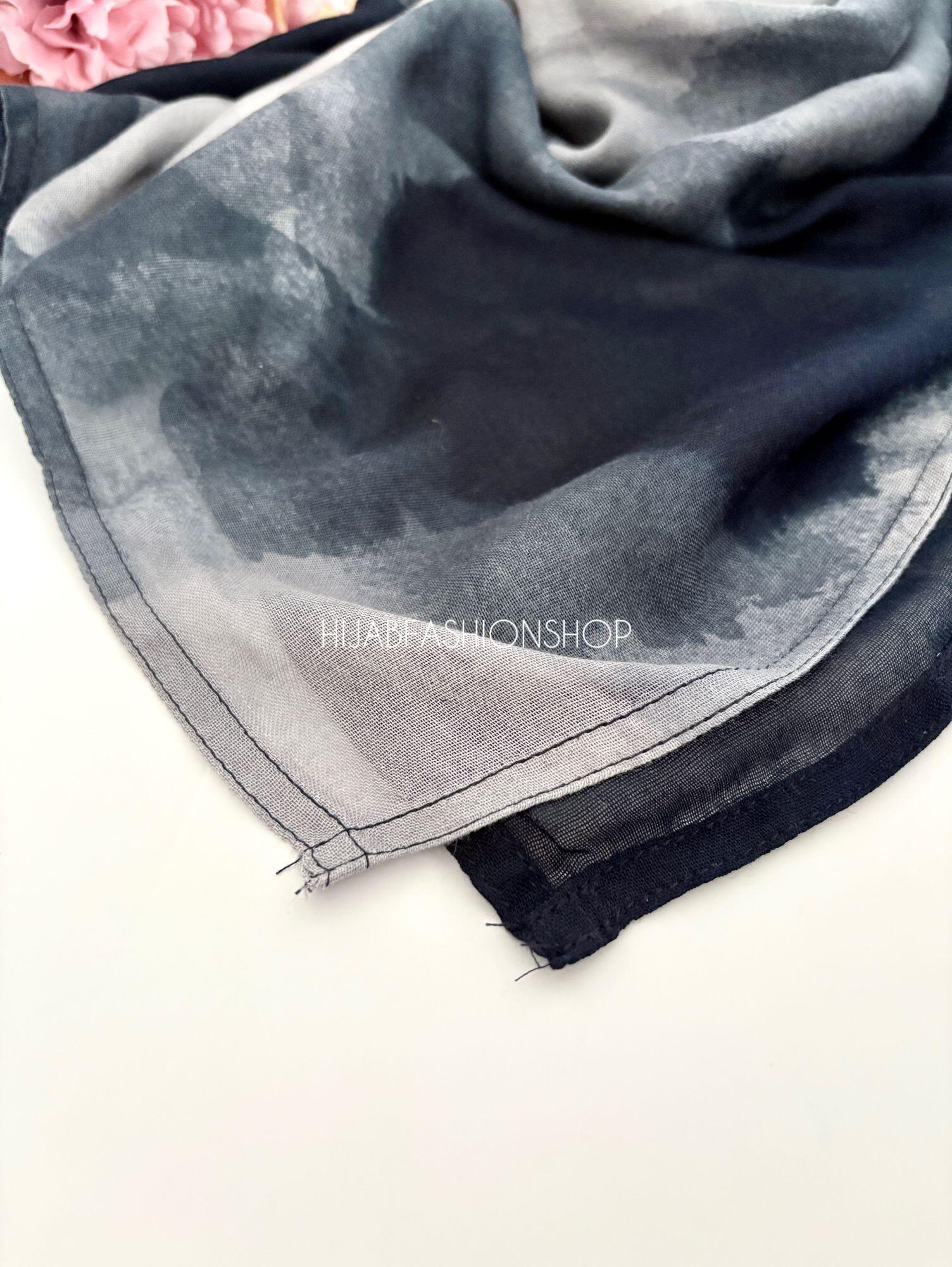 grey watercolour modal hijab