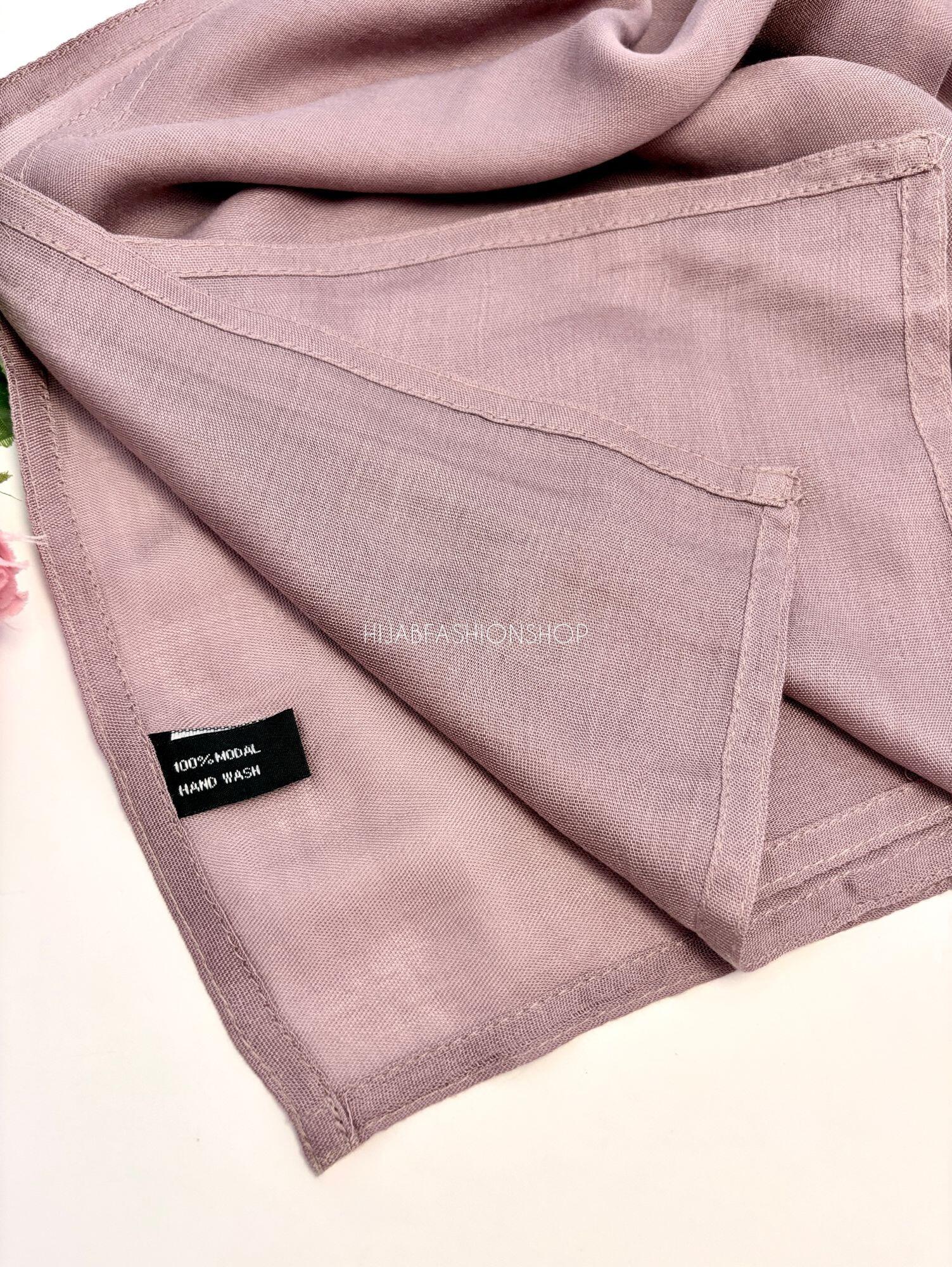 mauve premium 100% modal double stitched hijab stitching