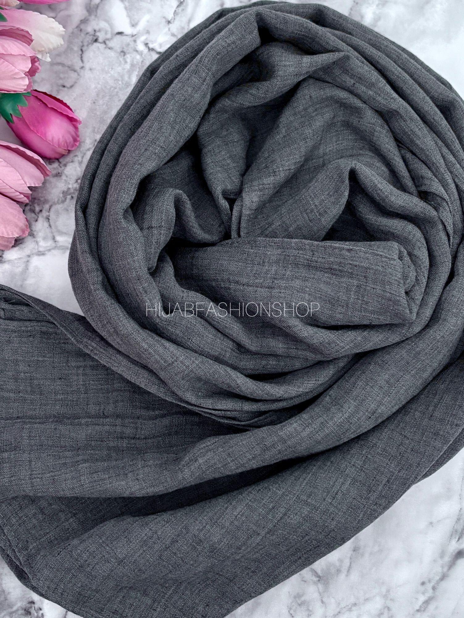 charcoal cotton hijab