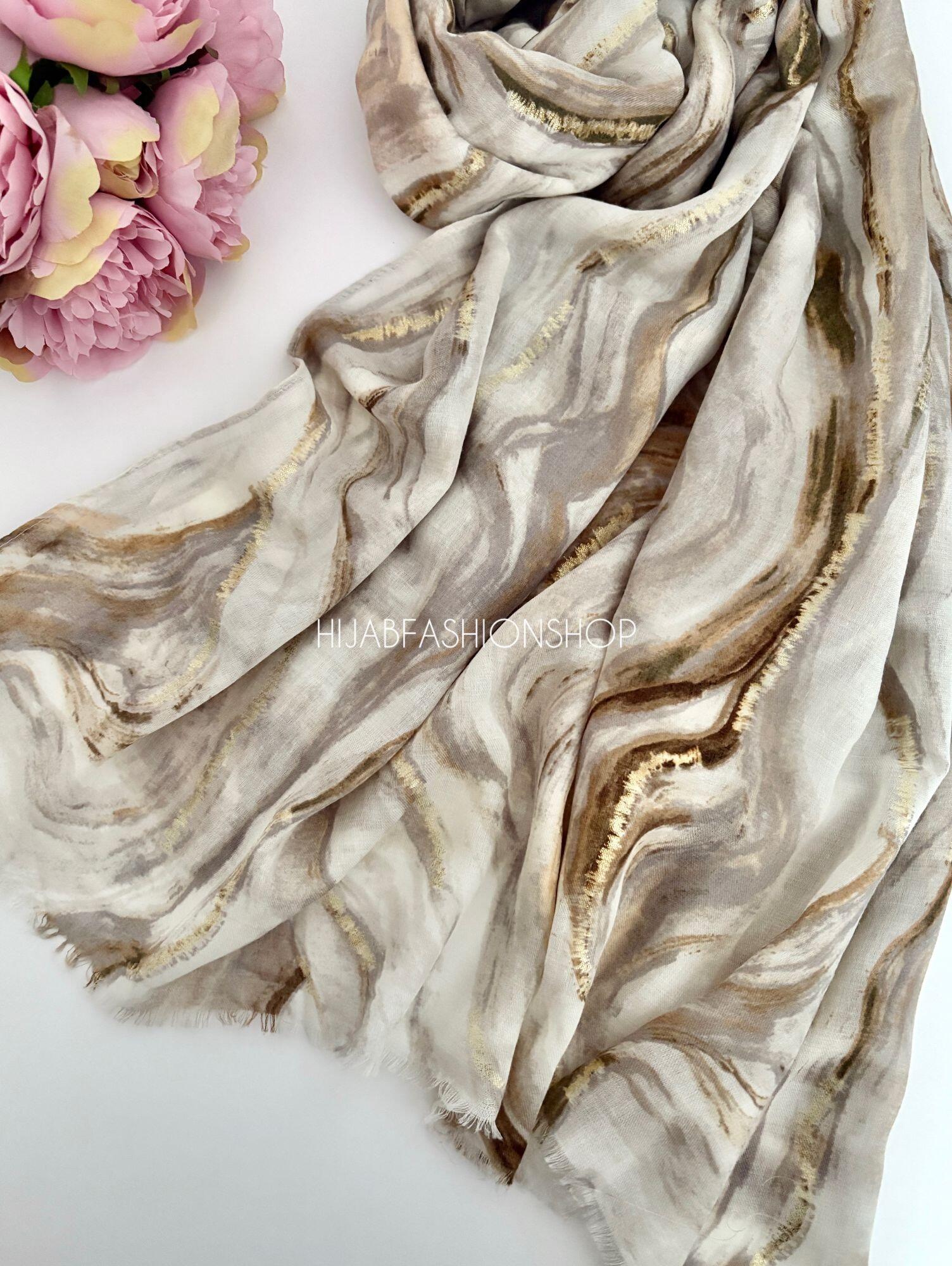 beige marble hijab