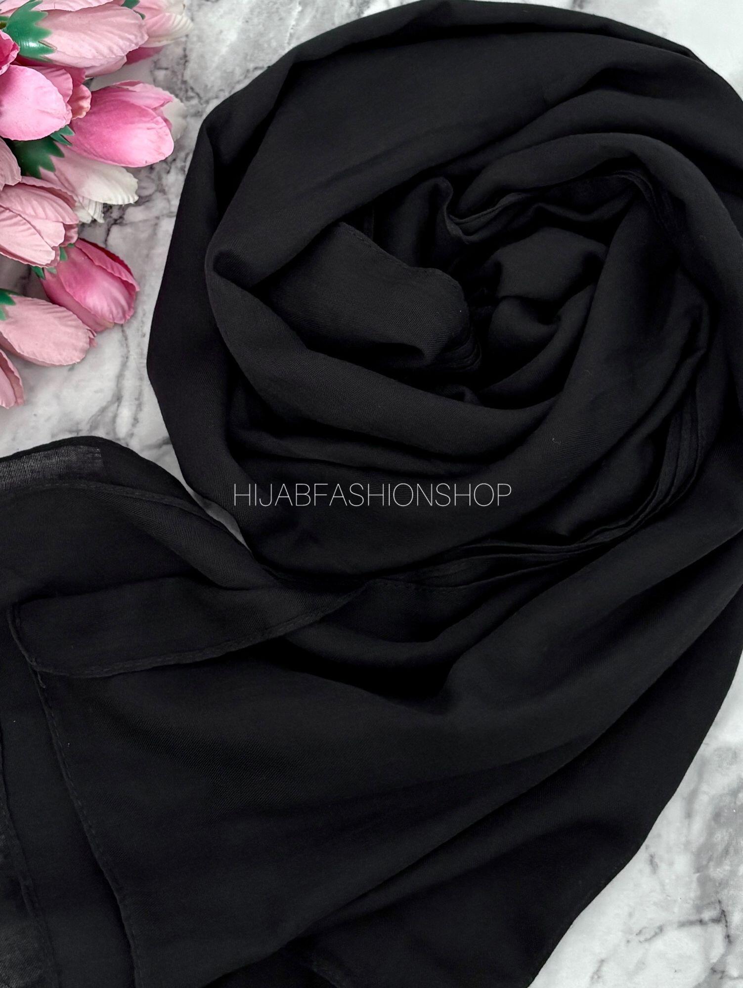 black cotton hijab