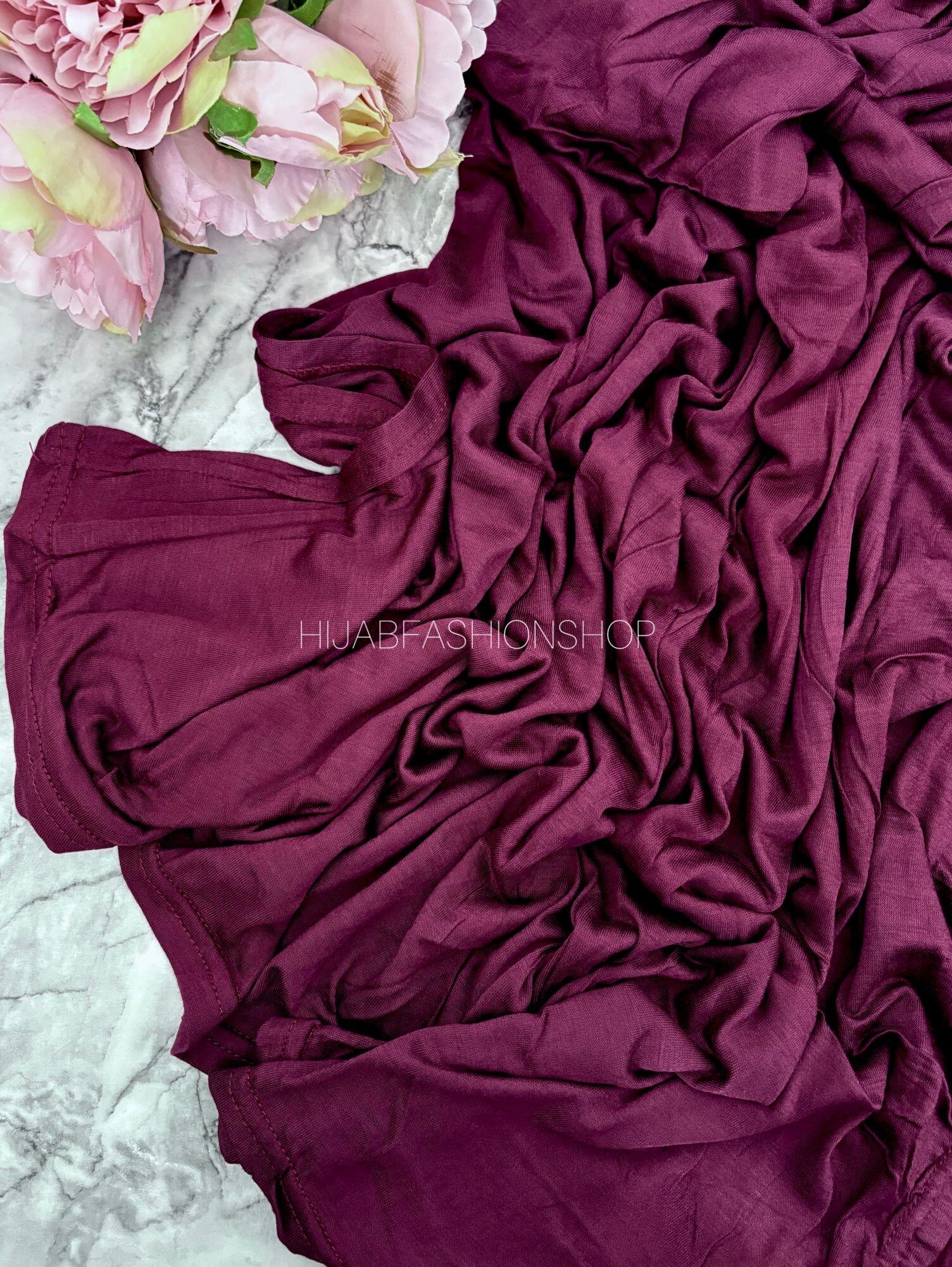 maroon premium lightweight jersey hijab