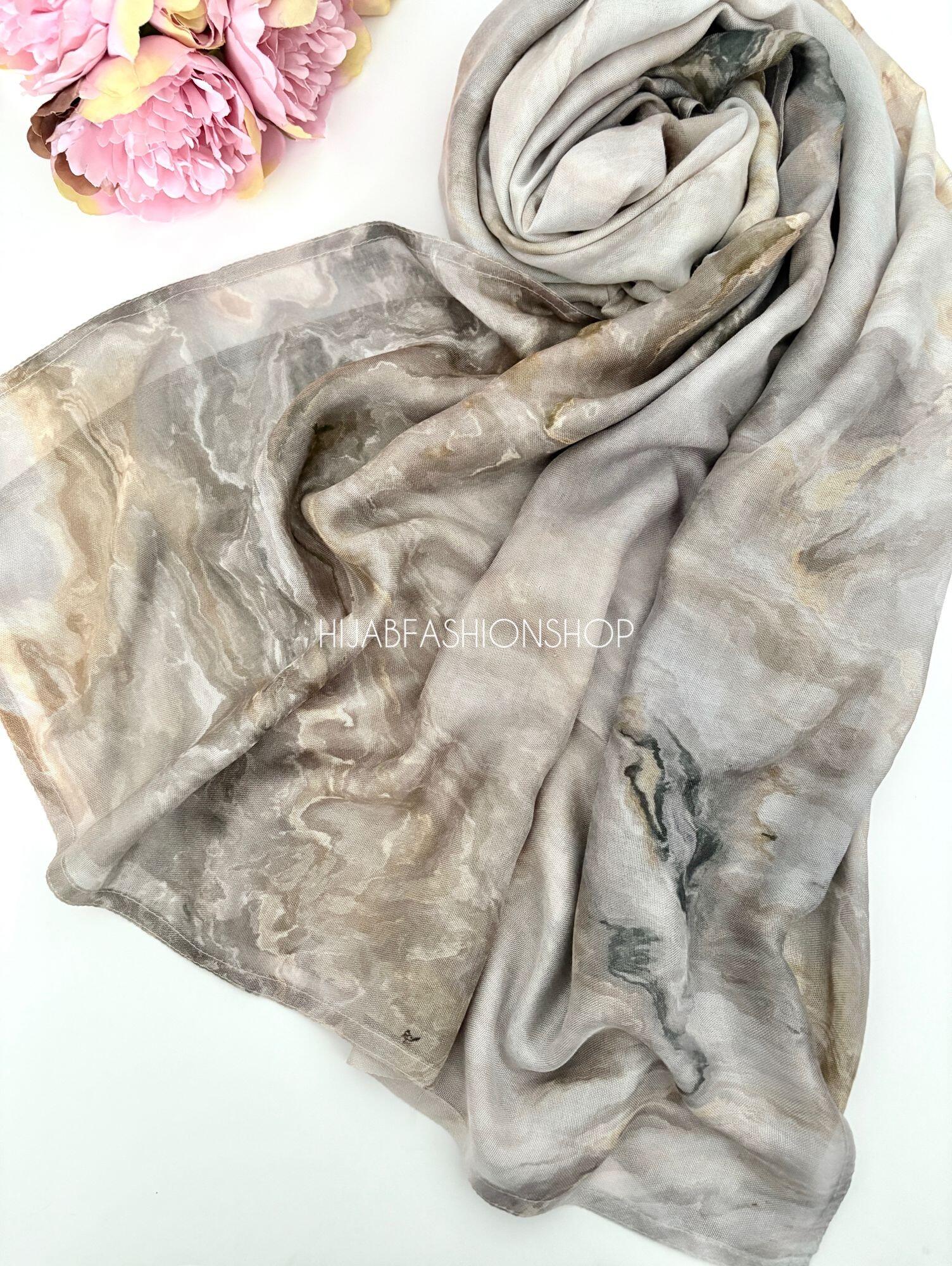 taupe marble modal hijab