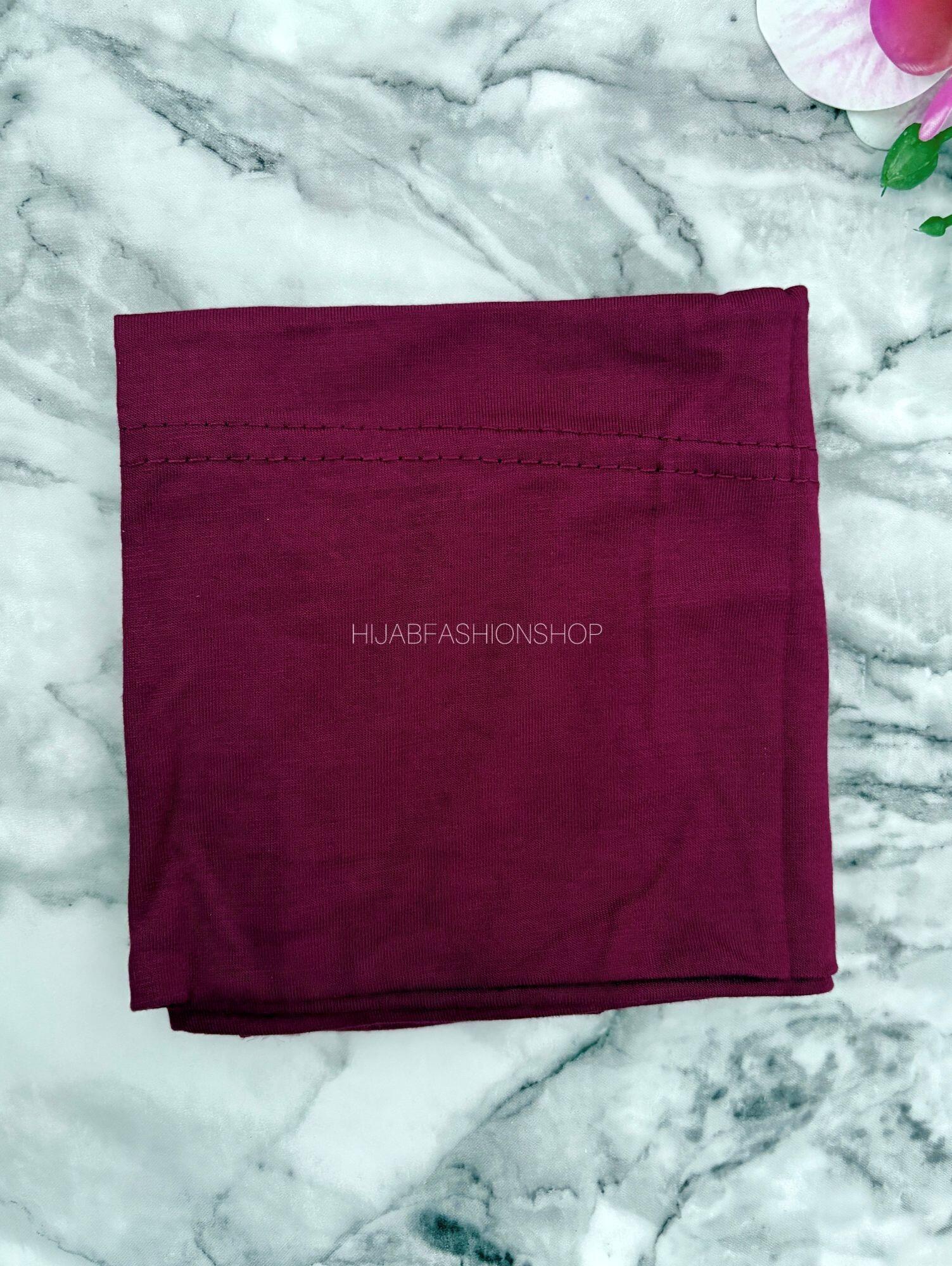 plum tube hijab cap