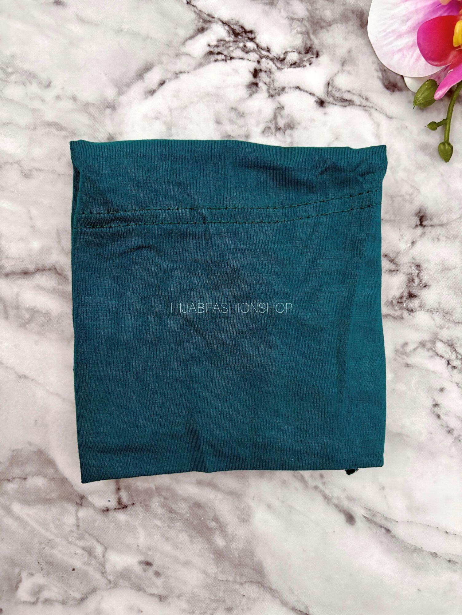 dark teal tube hijab cap