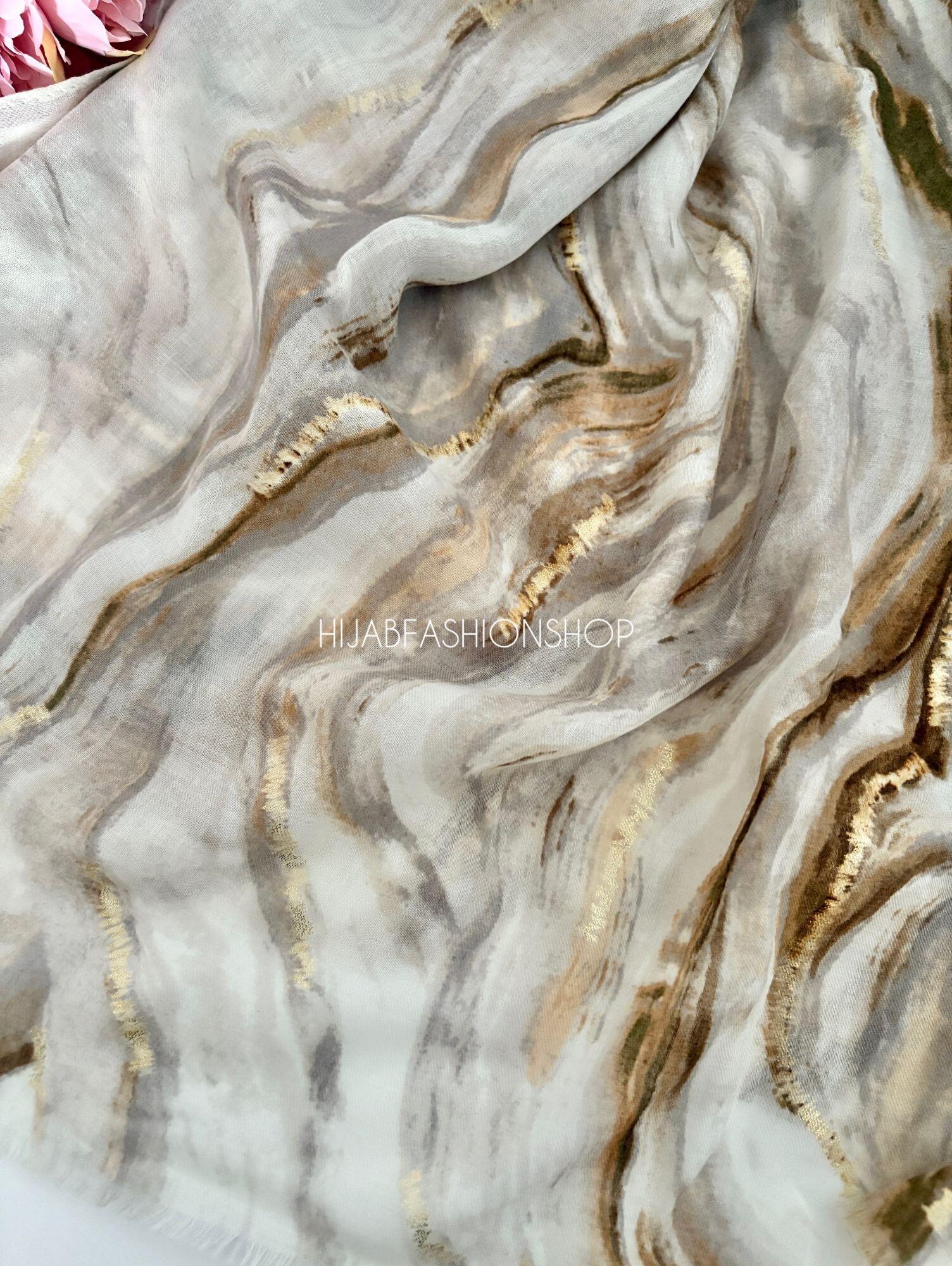 beige marble hijab