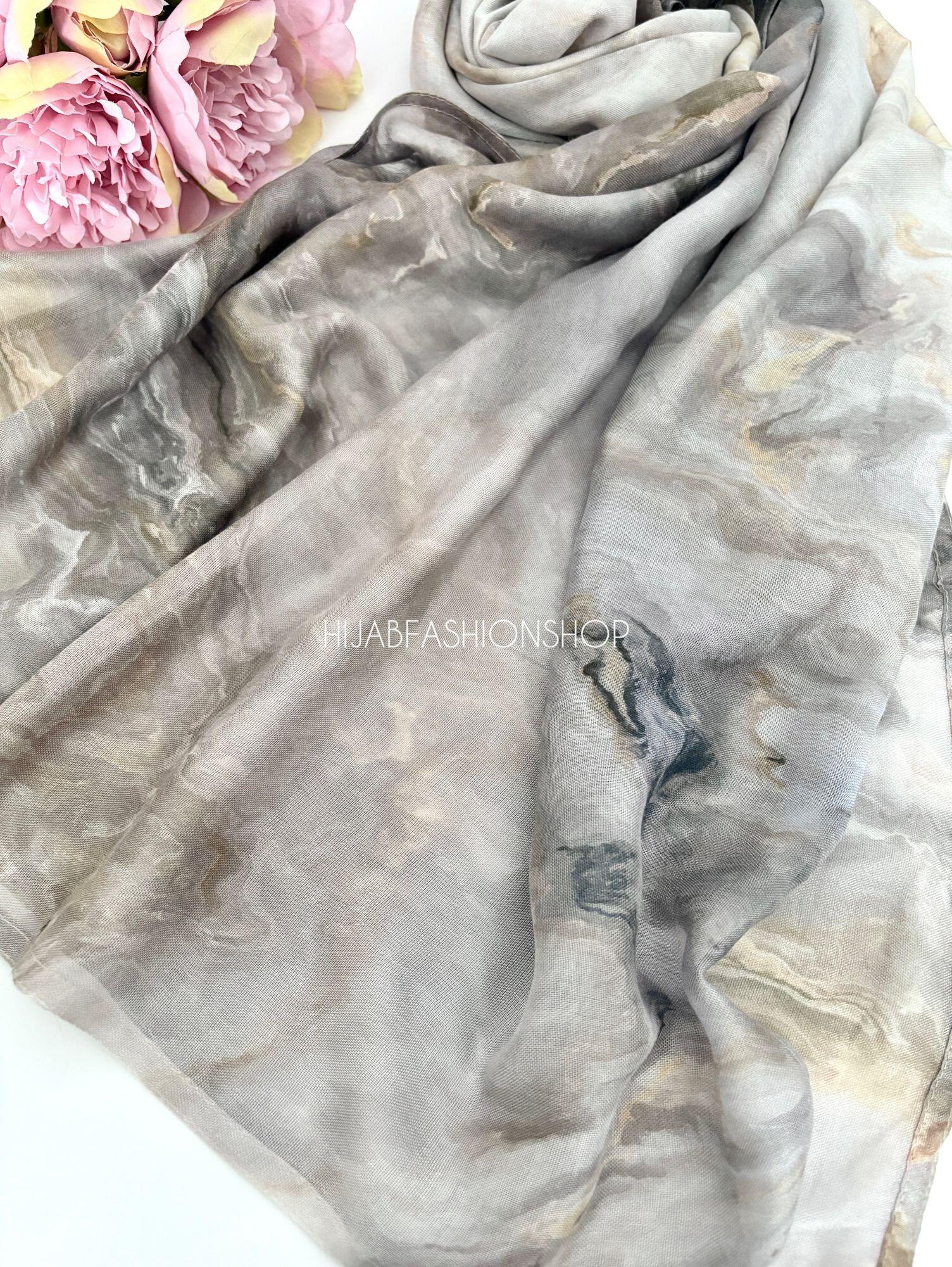 taupe marble modal hijab