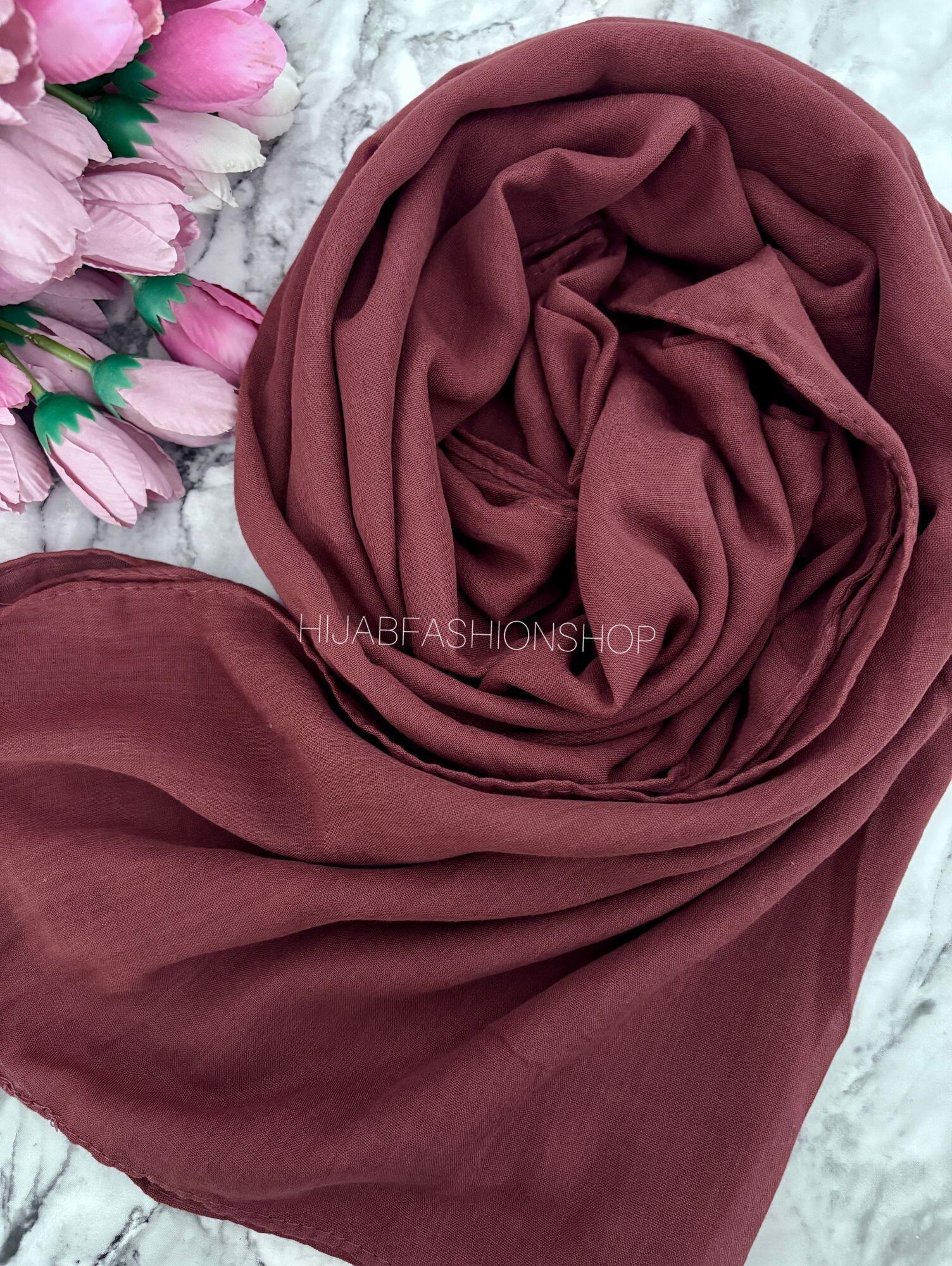 rusty burgundy chiffon hijab