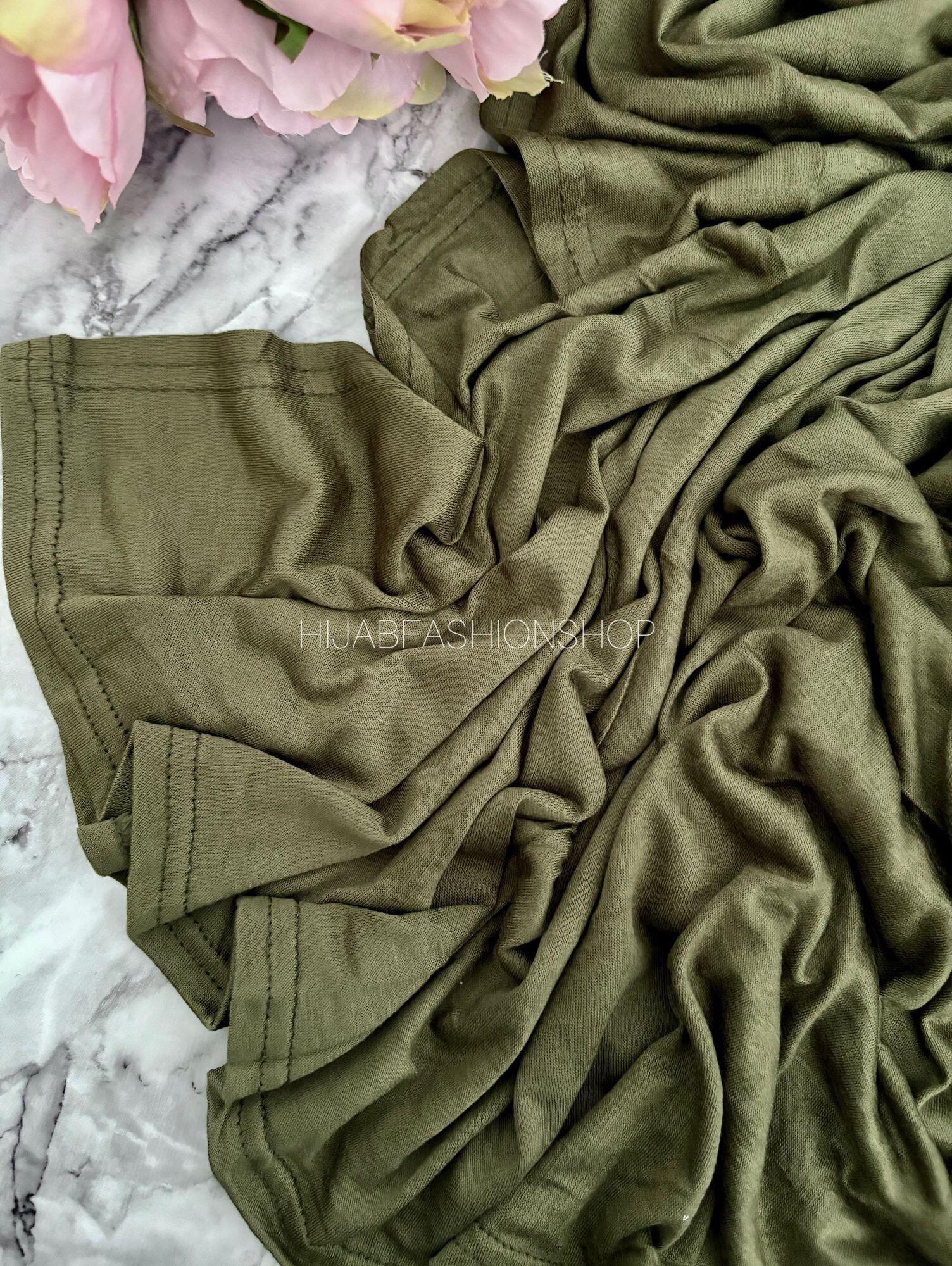 khaki premium lightweight jersey hijab