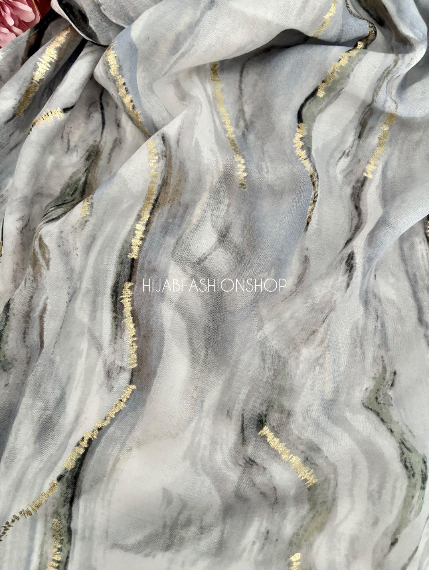 grey marble hijab