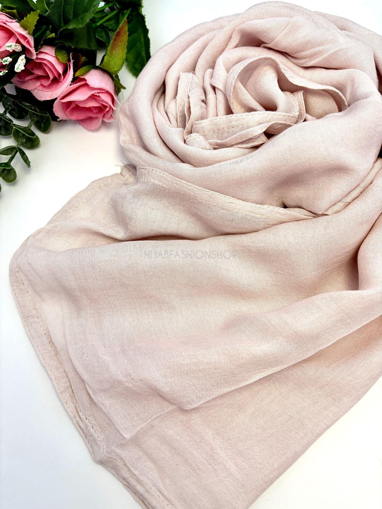 oatmeal premium 100% modal double stitched hijab