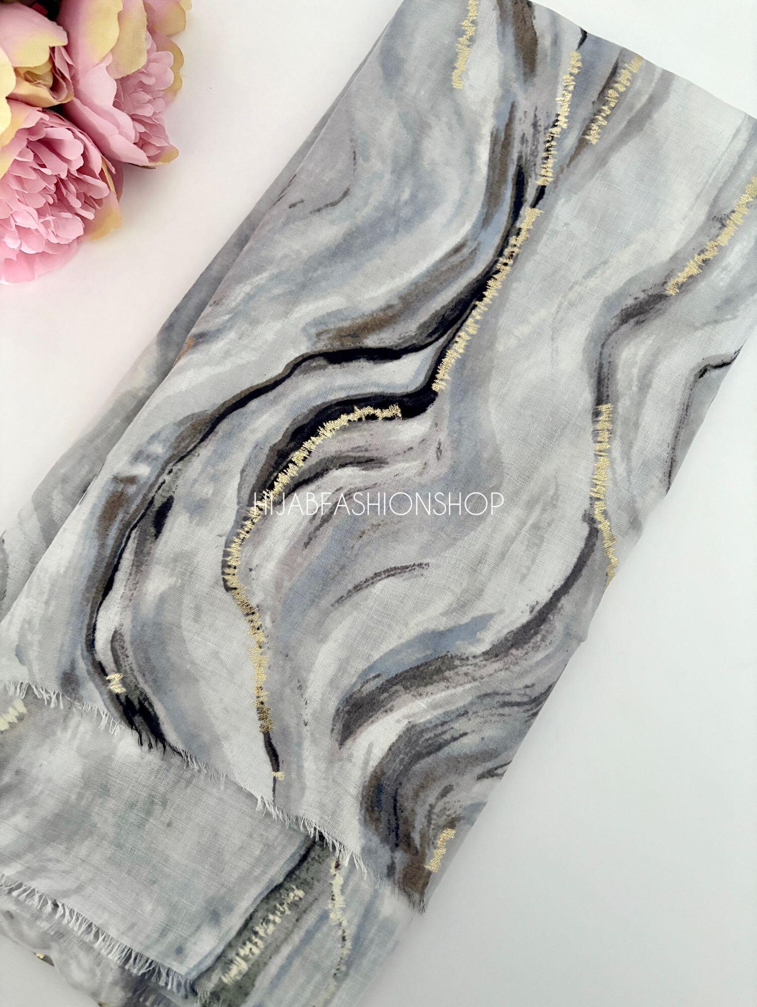grey marble hijab