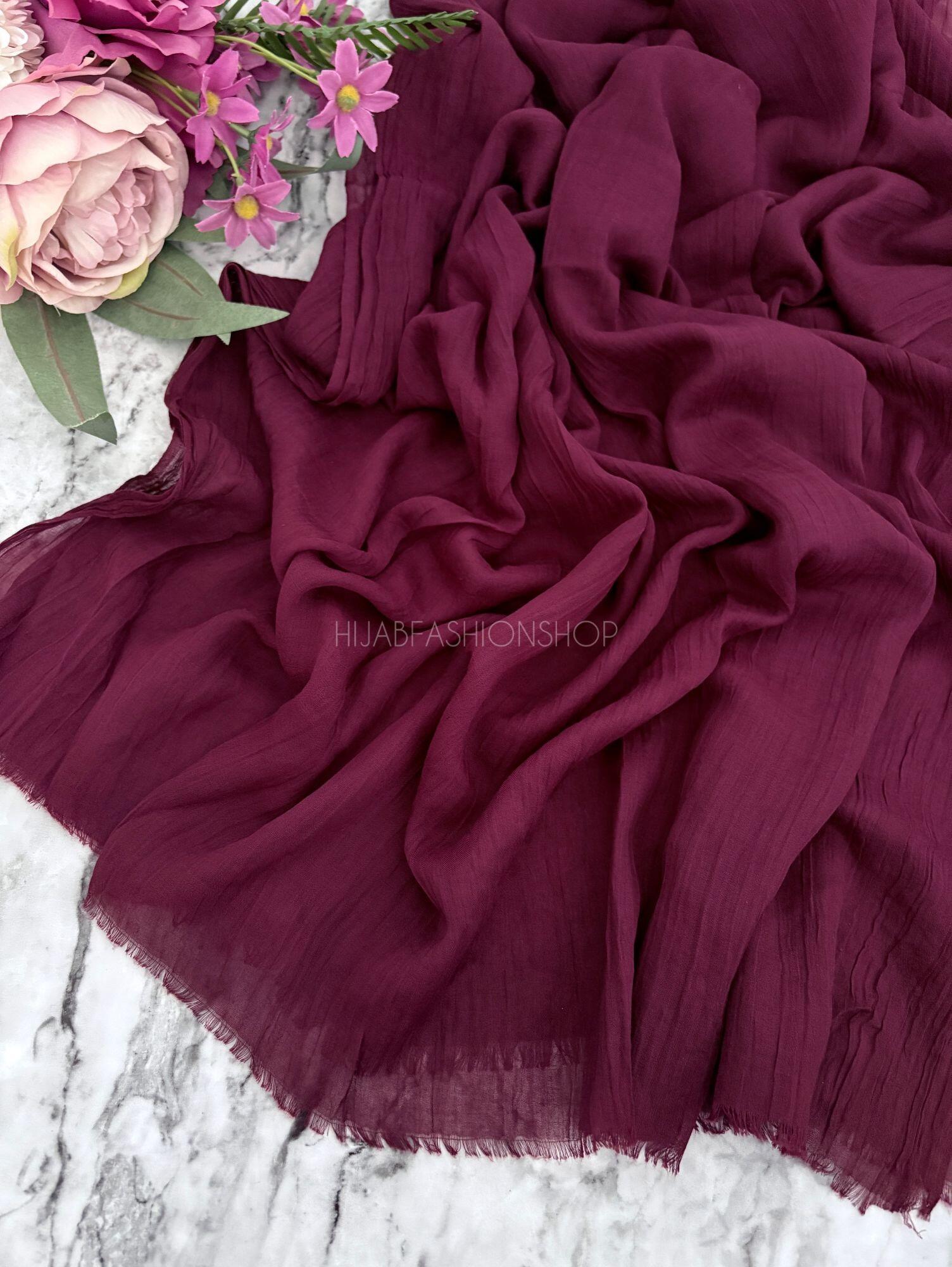 maroon premium cotton hijab