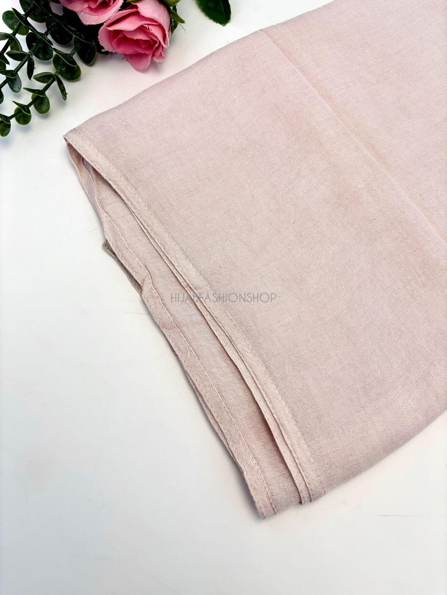 oatmeal premium 100% modal double stitched hijab close up
