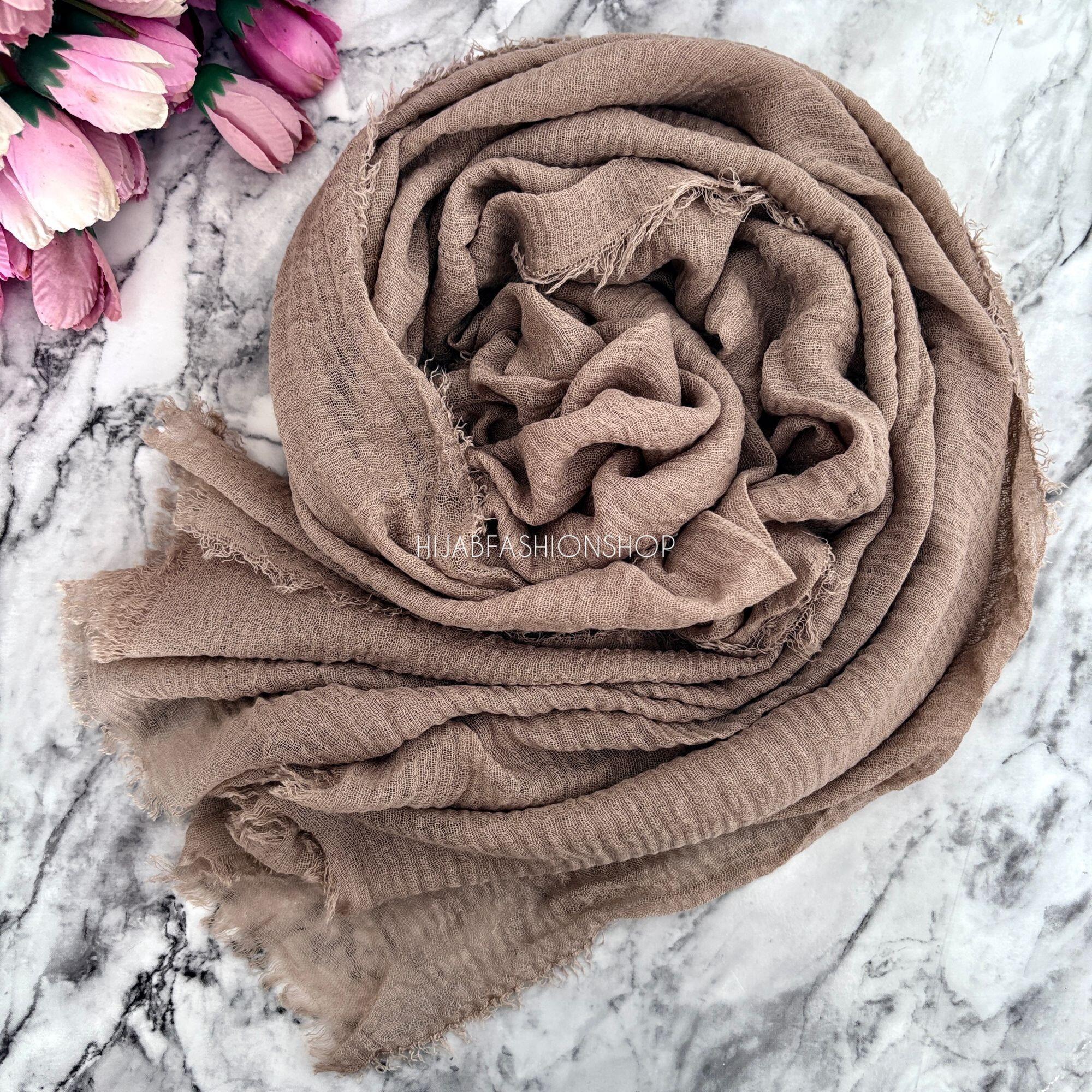 cappuccino crimp crinkle hijab