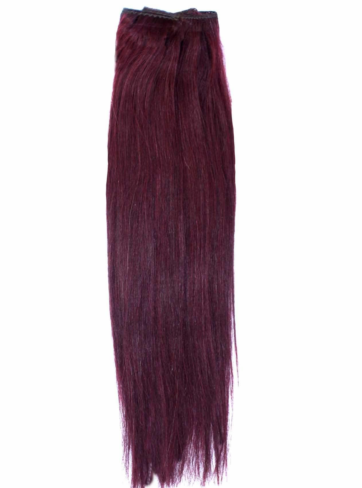 Weft Hair Extensions Plum Red (#99J 