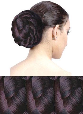 Black Mix Pleated Clip In Hair Bun | Forever Young