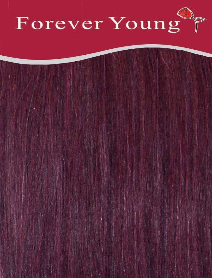 Full Head Clip In Hair Extensions Plum Red (#99J) | Forever Young