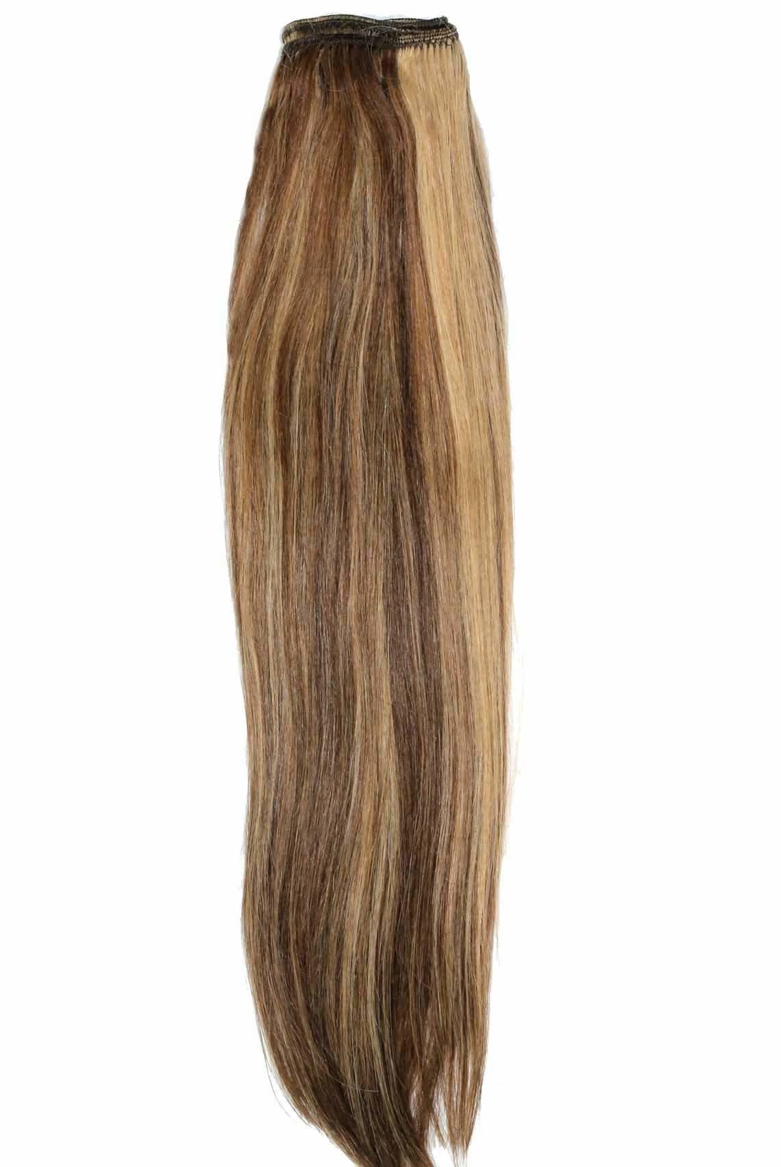 Weft Hair Extensions Medium Brown & Blonde Mix (#4/27) | Forever Young