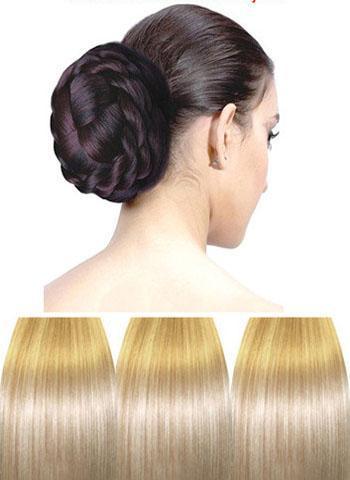 Sandy Blonde Mix Pleated Clip In Hair Bun | Forever Young