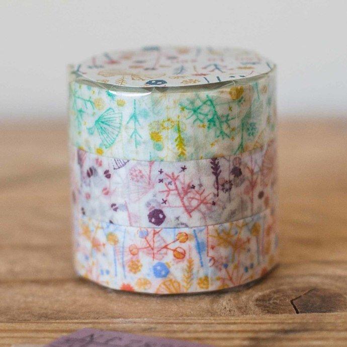 Classiky Bush washi tape - 1.5 cm wide masking tape 10m - perfect for journaling & happy mail
