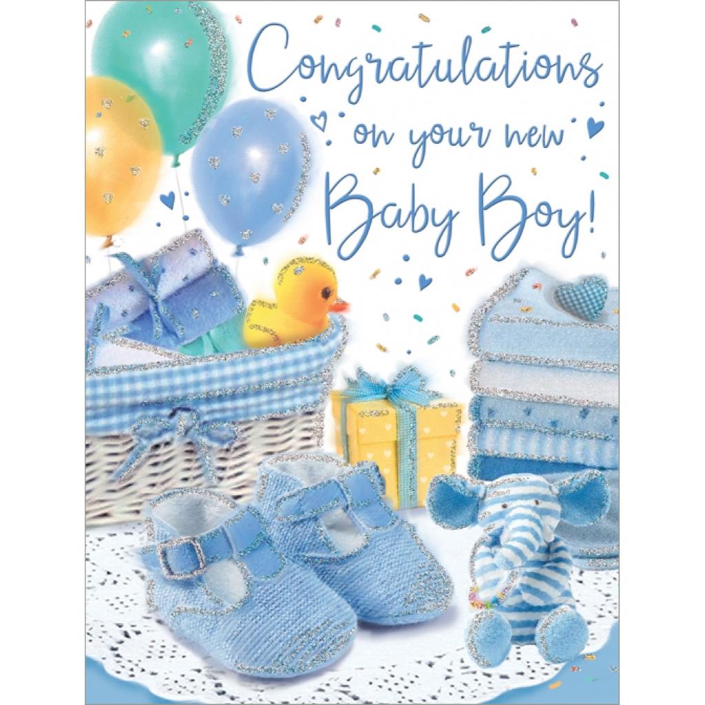 Congratulations on Your Baby Boy | New Baby Card