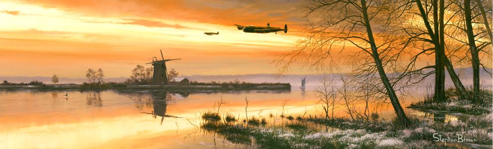 safe-and-sound-by-stephen-brown-raf-lancaster-aviation-art