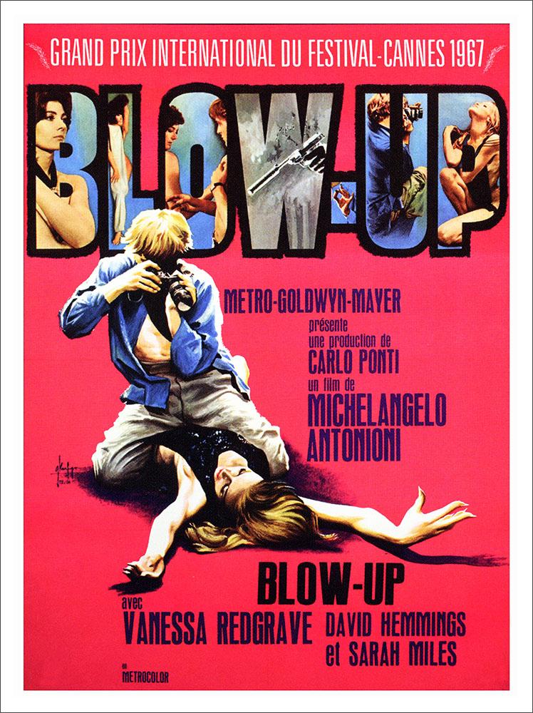 Blow Up Movie Poster, 1960s : Art Print £7.99 / Framed Print £22.99 /  T-Shirt £12.99 / Shopping Bag £8.99