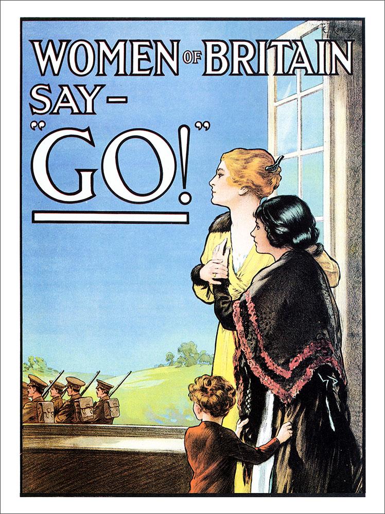 Women Of Britain Say Go War Poster Artist Kealey Art Print Framed Print