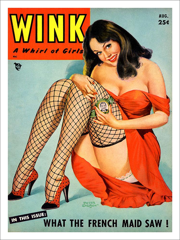Wink Vintage Glamour Magazine Cover Art Print £7 99 Framed Print £22 99 T Shirt £12 99
