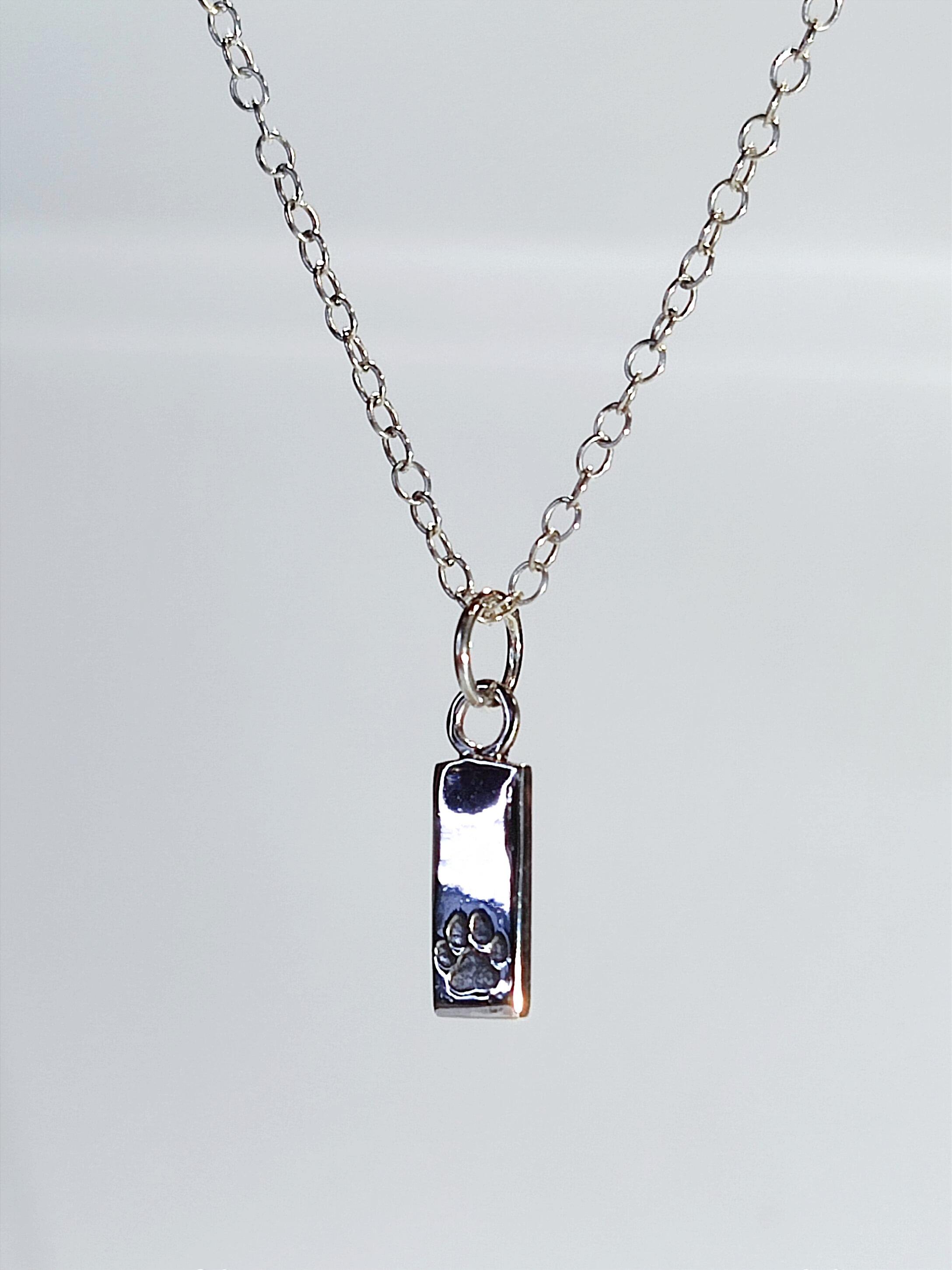Sterling silver Dog Paw Mini Pendant with high shine finish