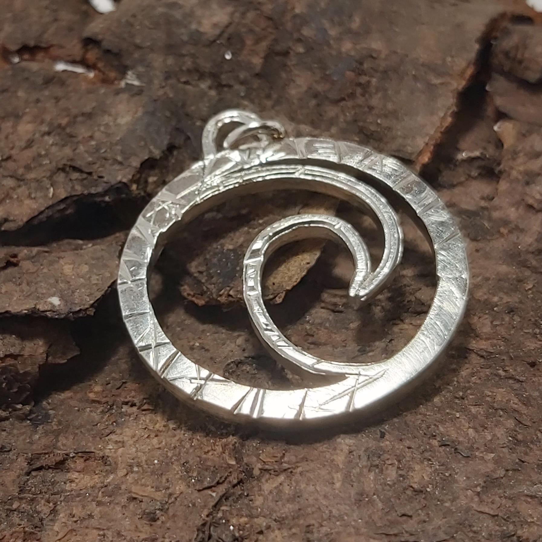 Sterling Silver Wave Pendant