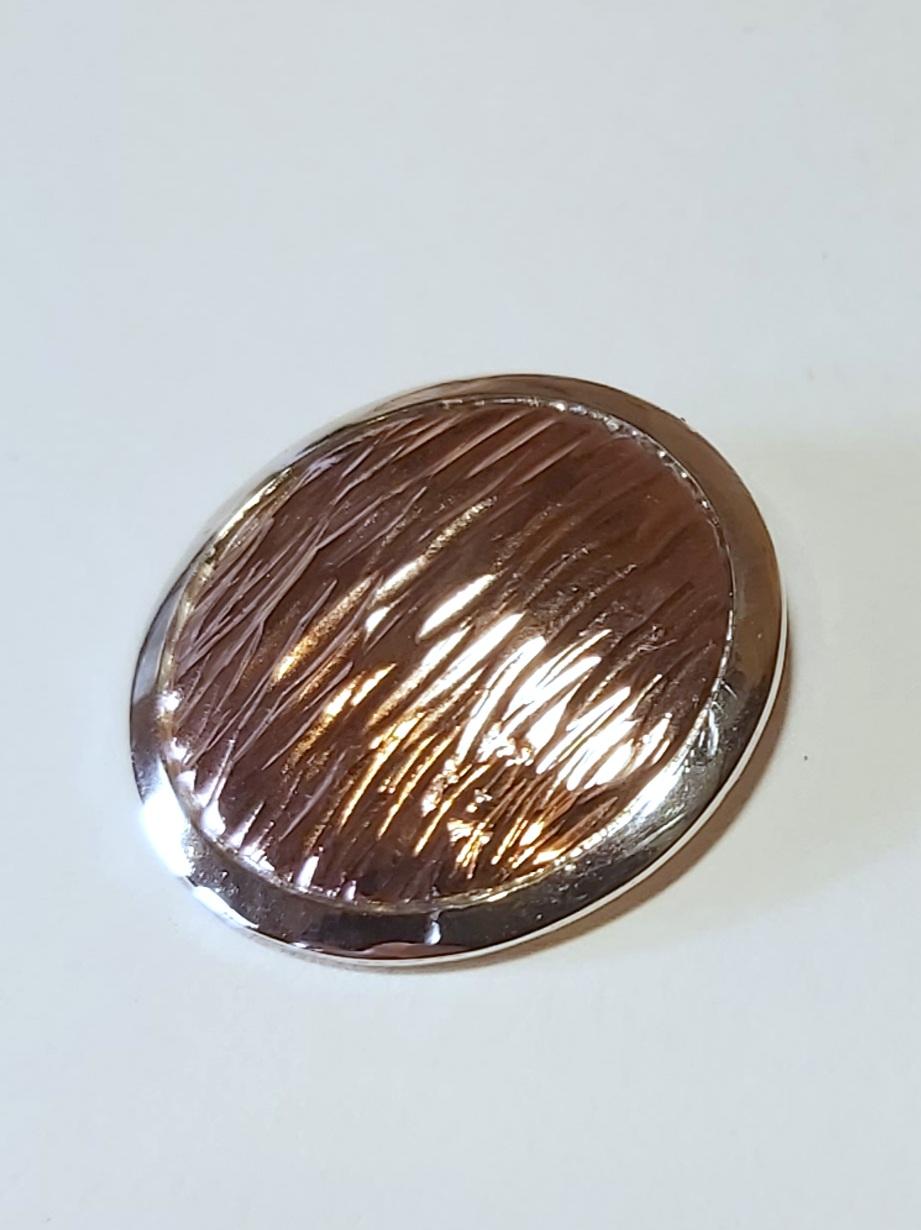 Sterling Silver Scots Pine Texture Pendant