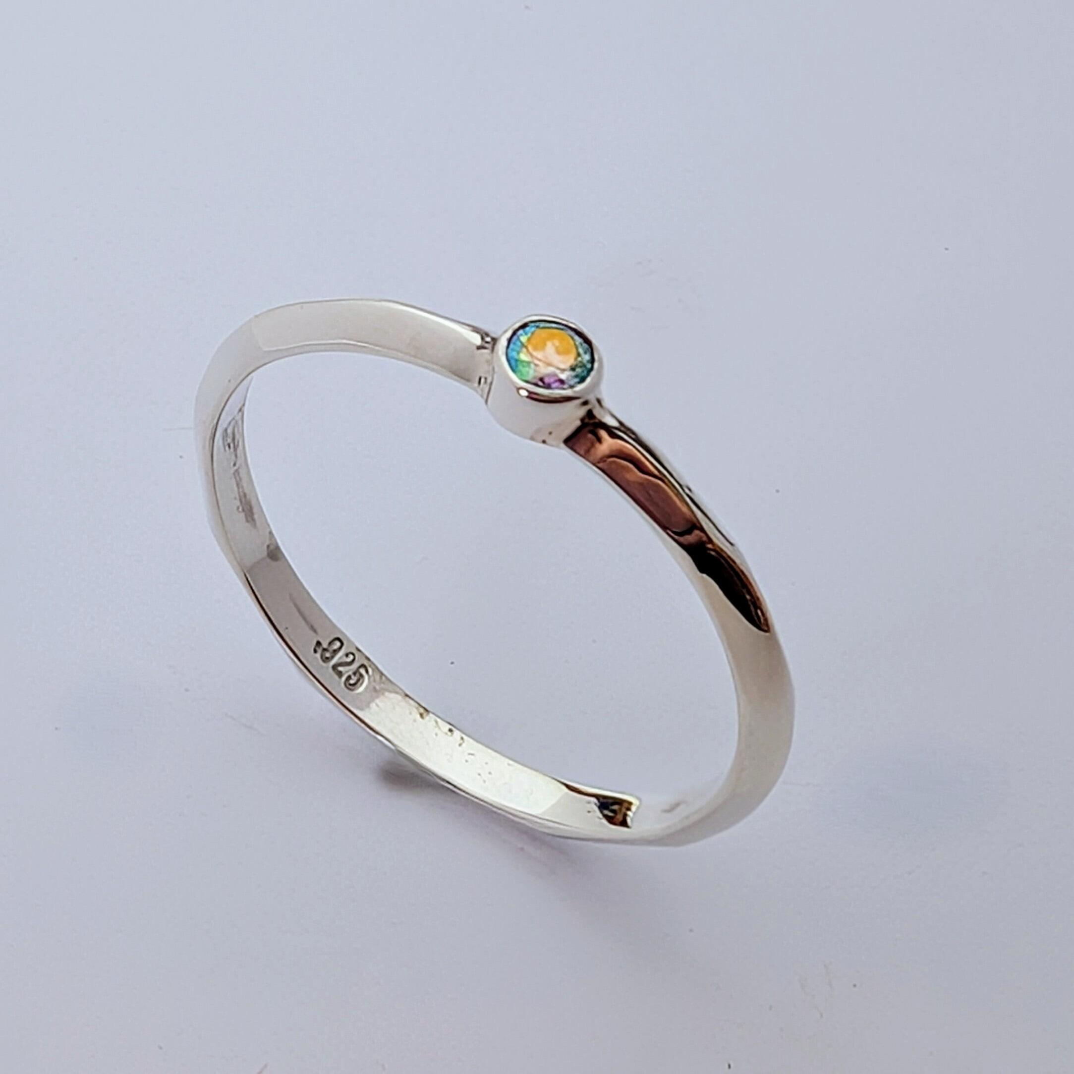 Sterling Silver Aurora Ring with Preciosa CZ
