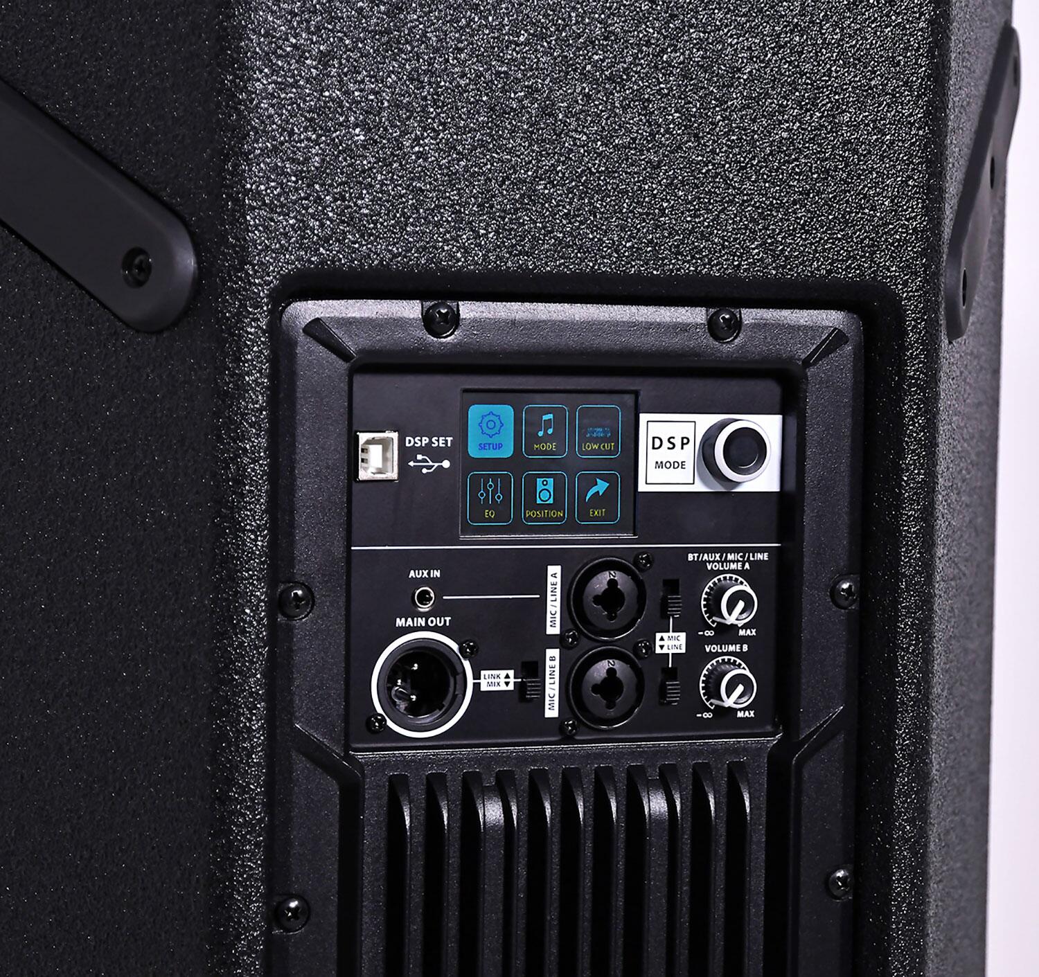 Citronic CORVA-12A Active PA Cabinet rear inputs