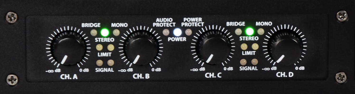 Citronic D4200 Quad Amplifier volume controls