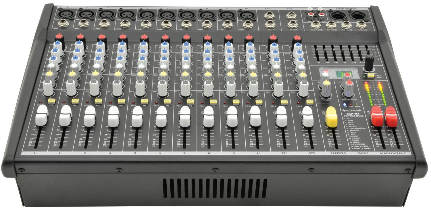Citronic CSP-714 powered mixer 700W front
