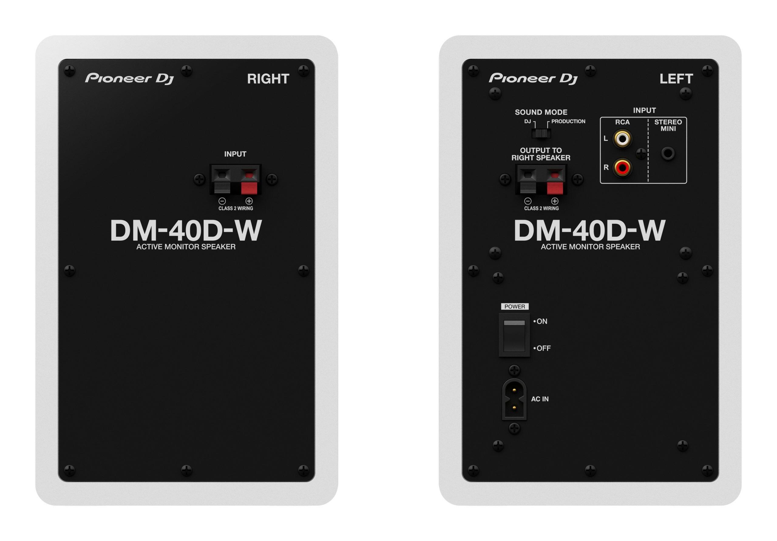 Pioneer DJ DM-40D-W speakers rear