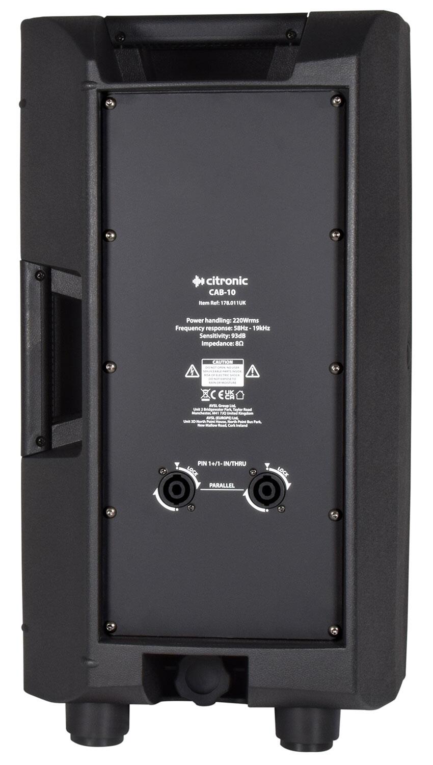 Citronic CAB-10 Passive Speaker Cab rear