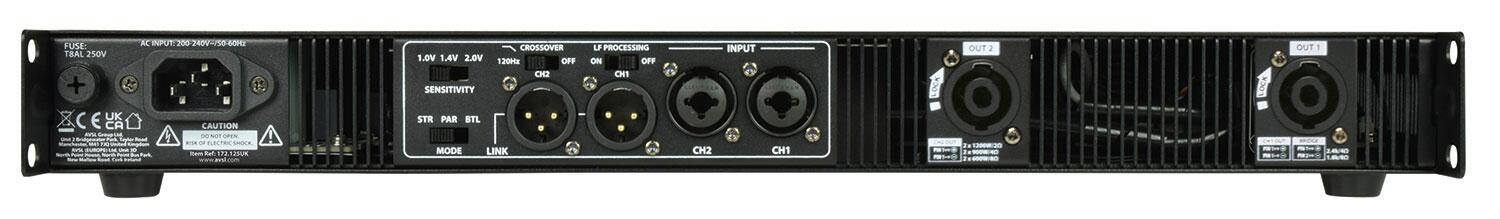 Citronic H2400 Hybrid Amp rear