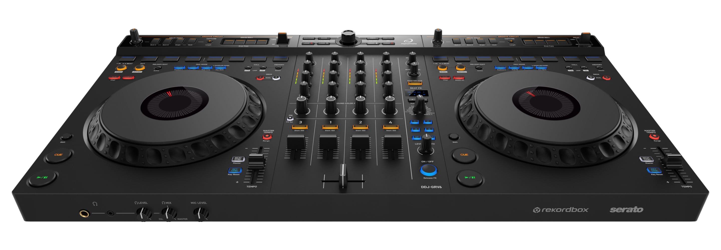 AlphaTheta DDJ-GRV6 front angle