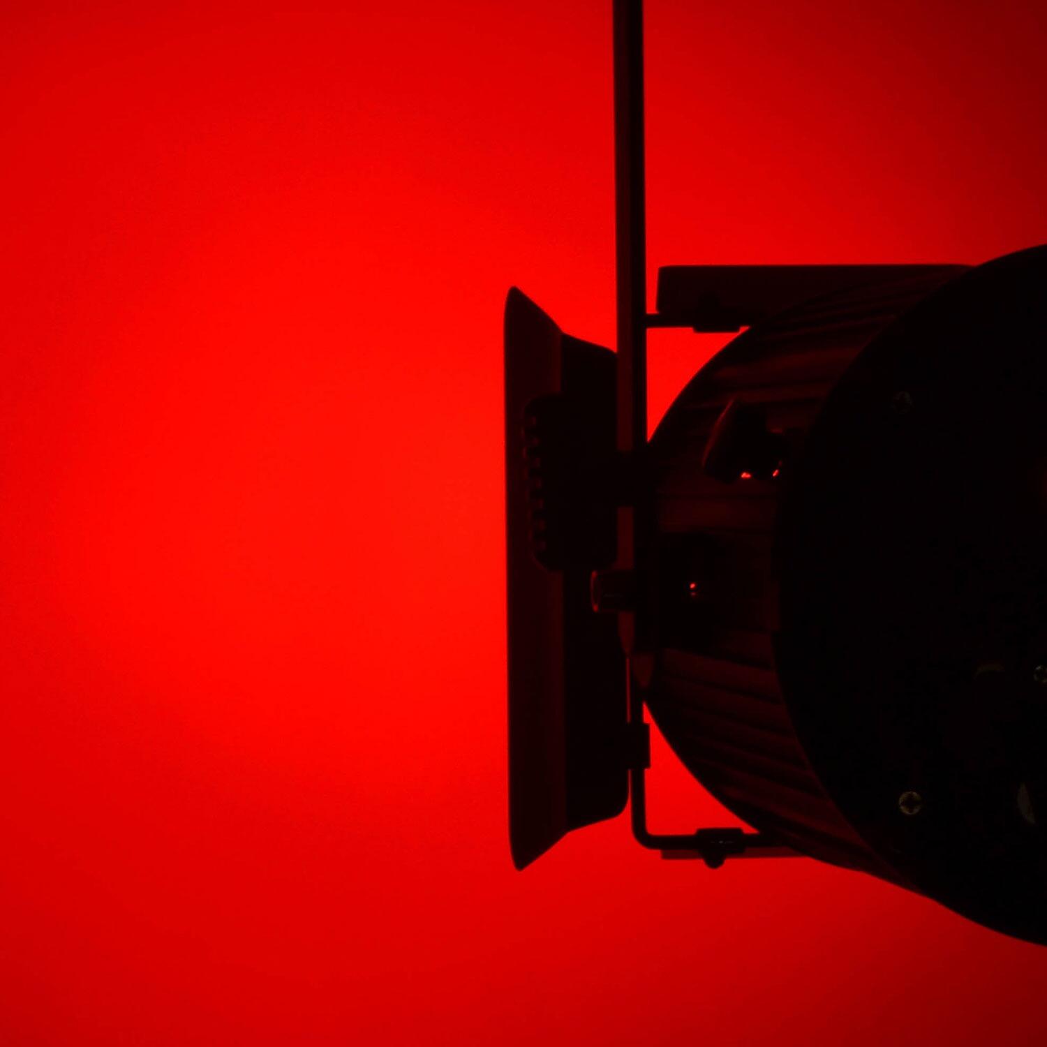 Citronic MFZ160-RGBW: 160W Mini Fresnel Zoom RGBW LED Stage Light red