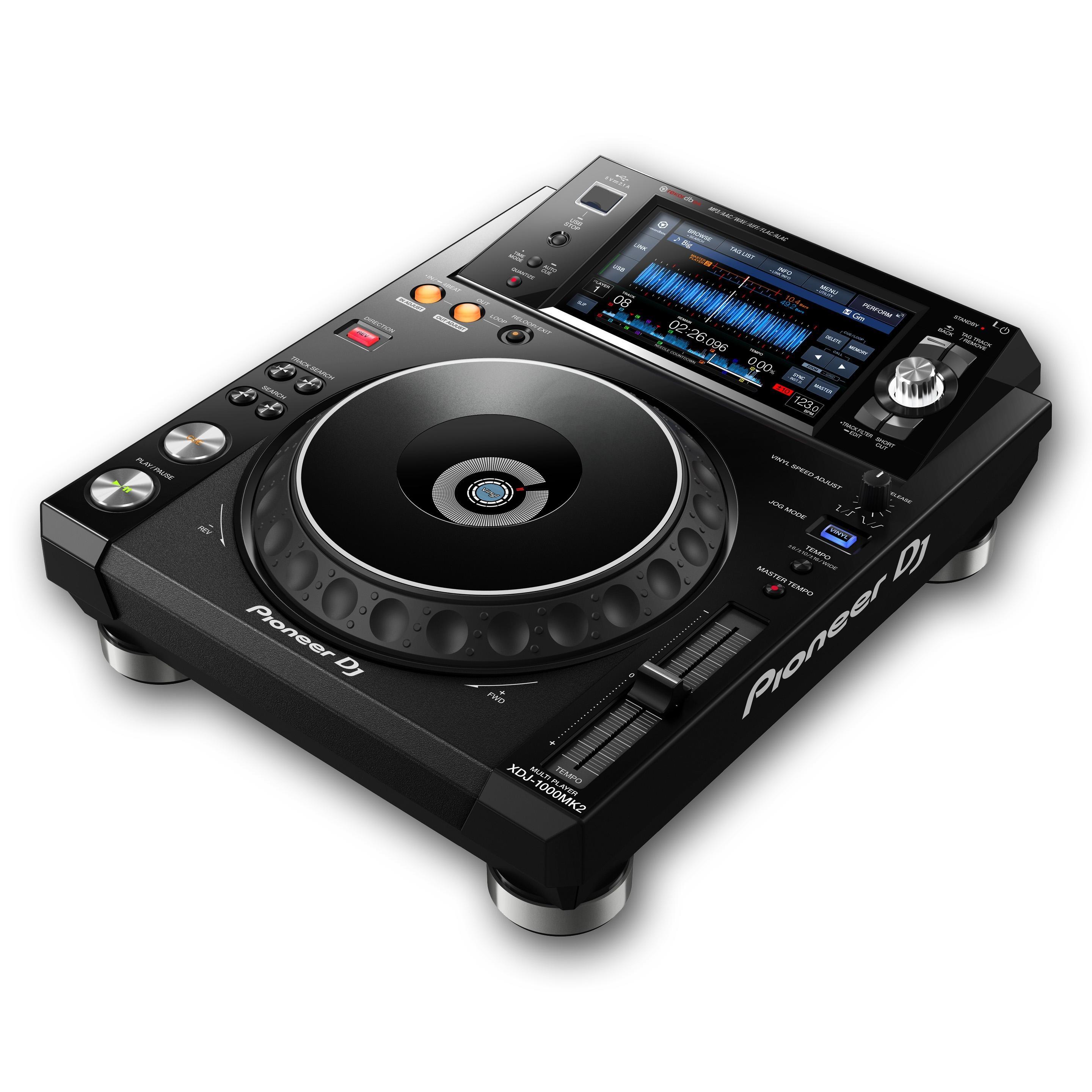 Pioneer DJ XDJ-1000MK2 DJ media player angle