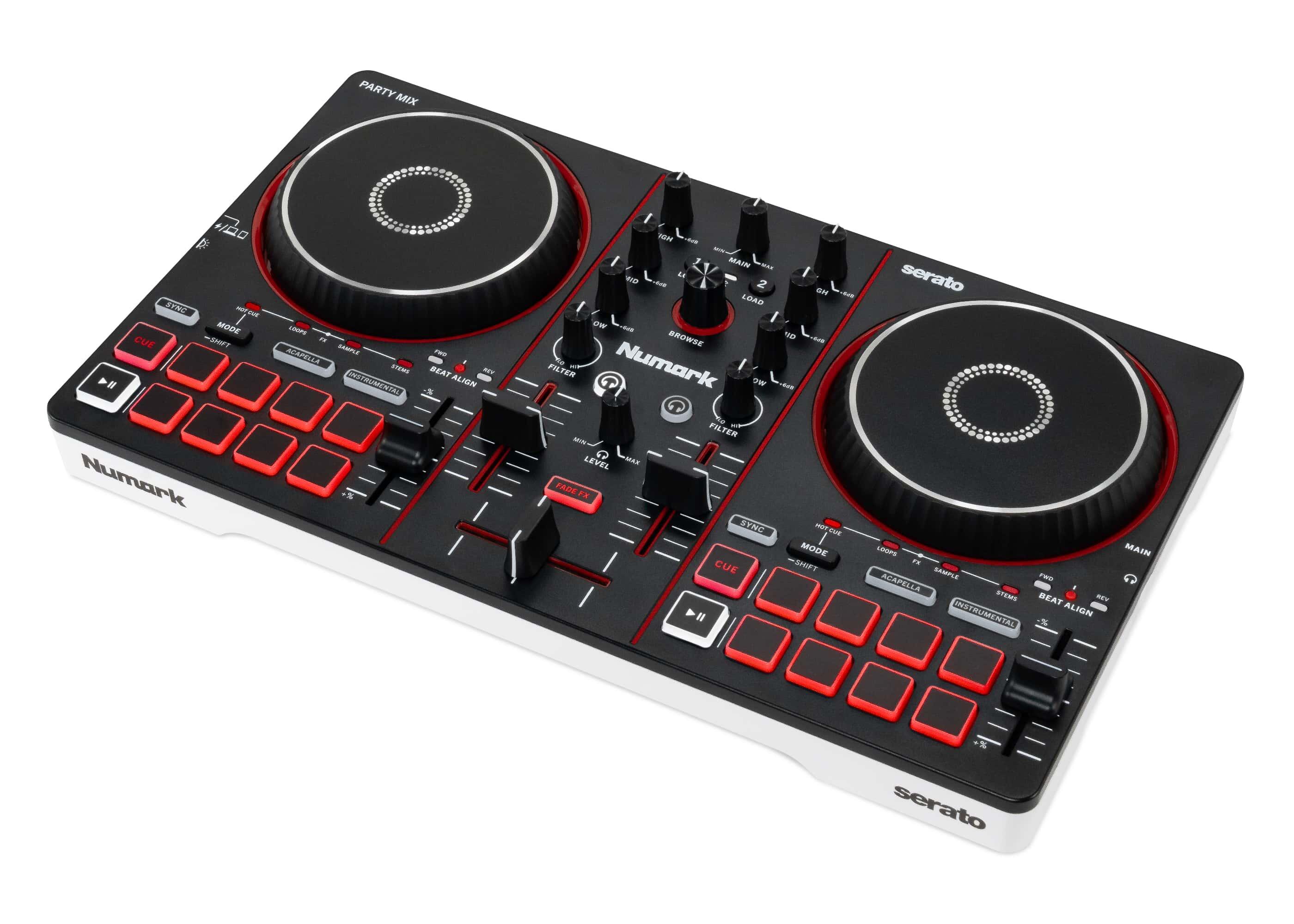Numark Party Mix III DJ Controller with Built-In Light Show angle left
