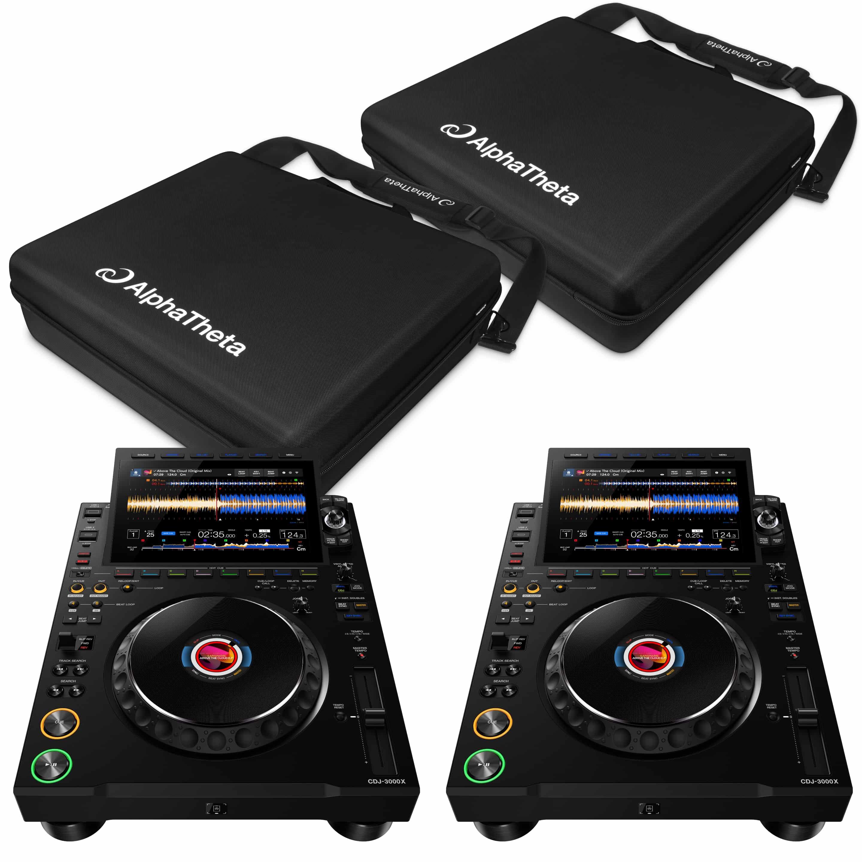 AlphaTheta CDJ-3000X & DJC-3000X Pair Package