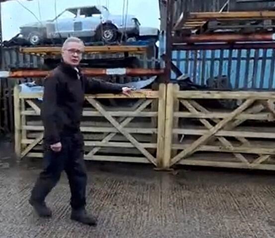 Pairs of wooden gates