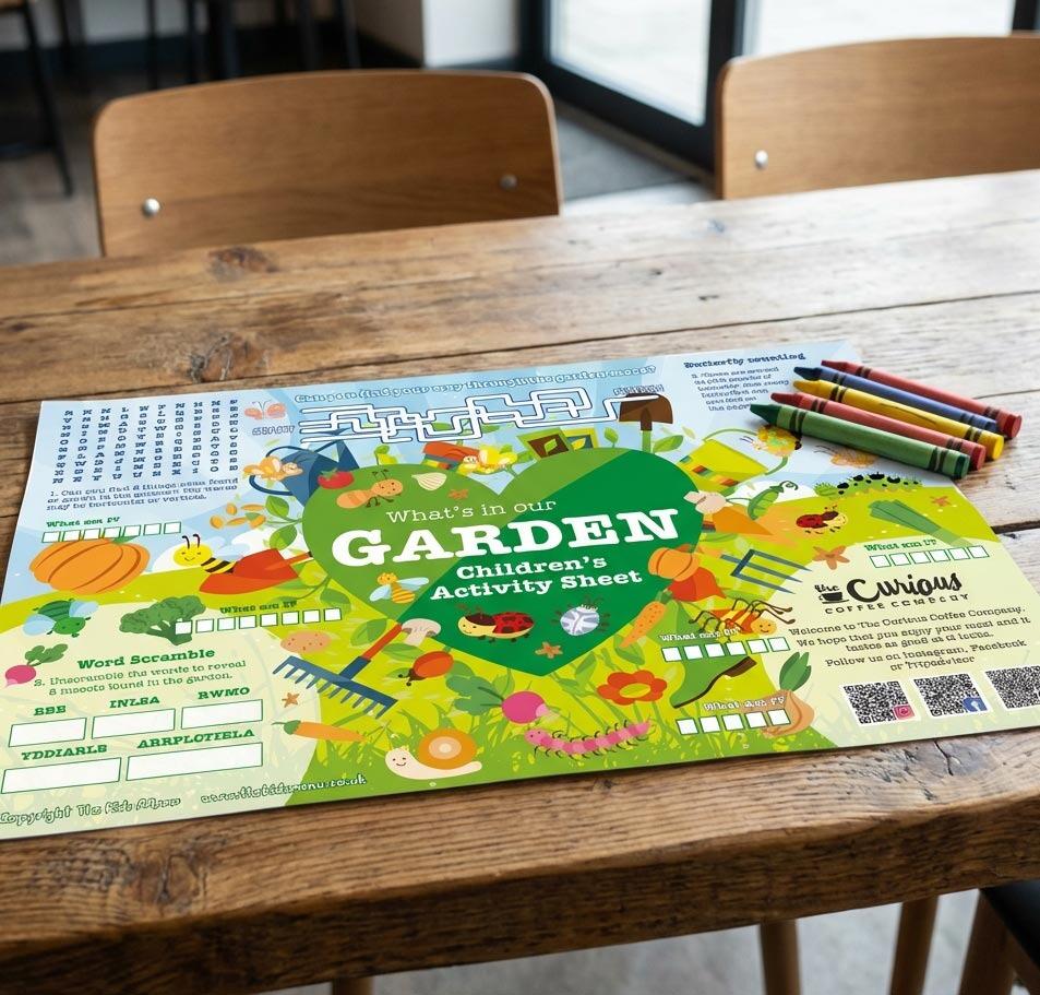 garden themed kids menu