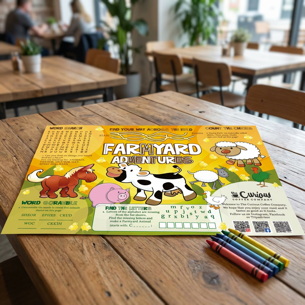 personalised kids menu