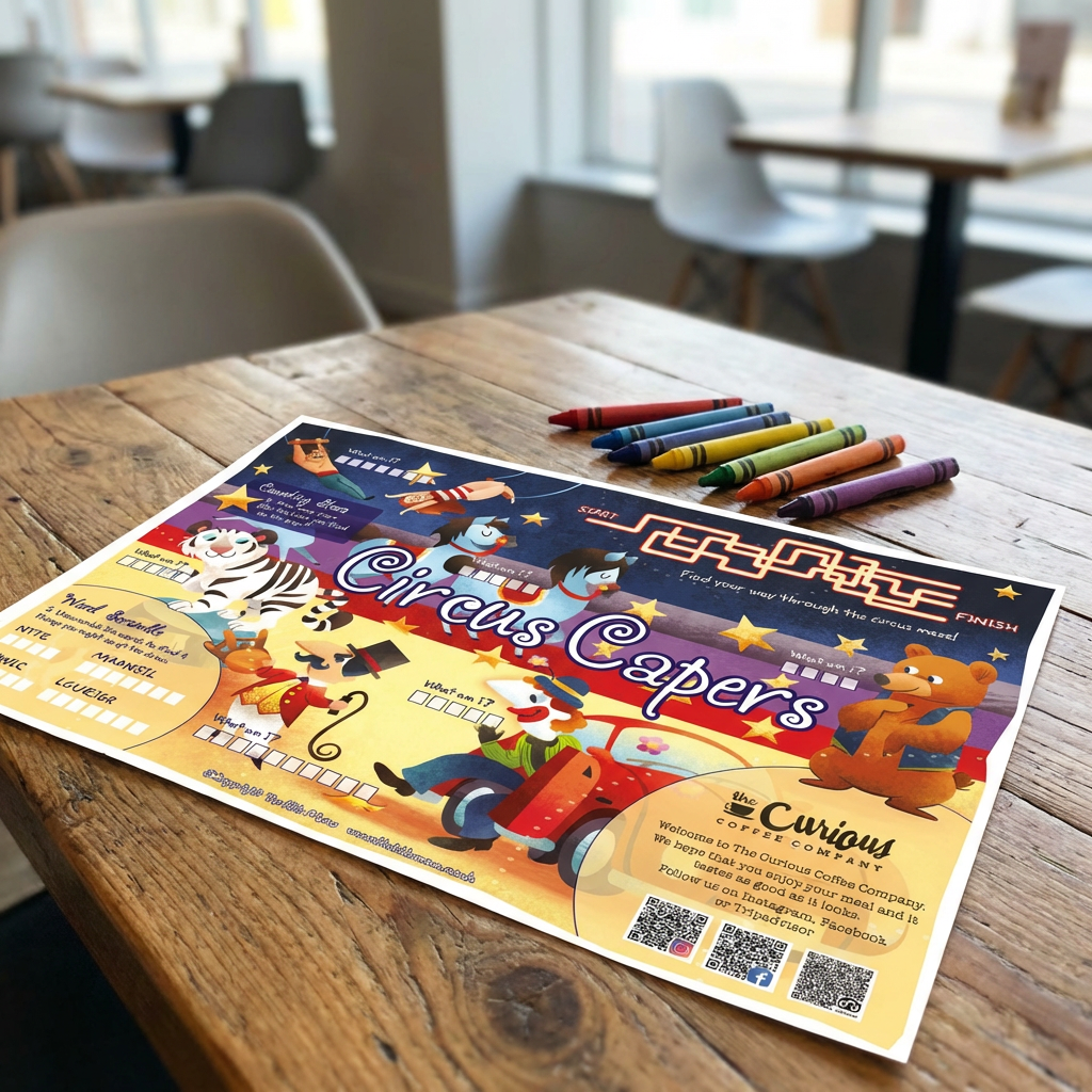 personalised restaurant kids menu
