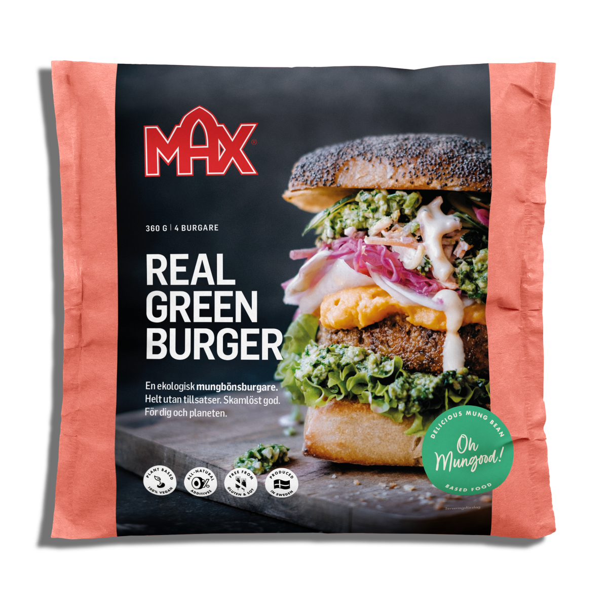 OMG Plantbased Food - Oh Mungood's Organic mung bean burger'